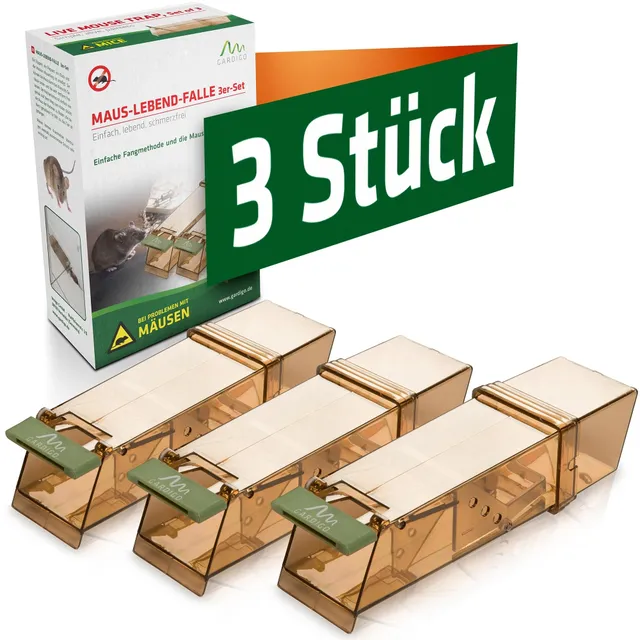 gardigo-m-use-feind-lebendfalle-3er-set-transparent-tierfreundlich image 1
