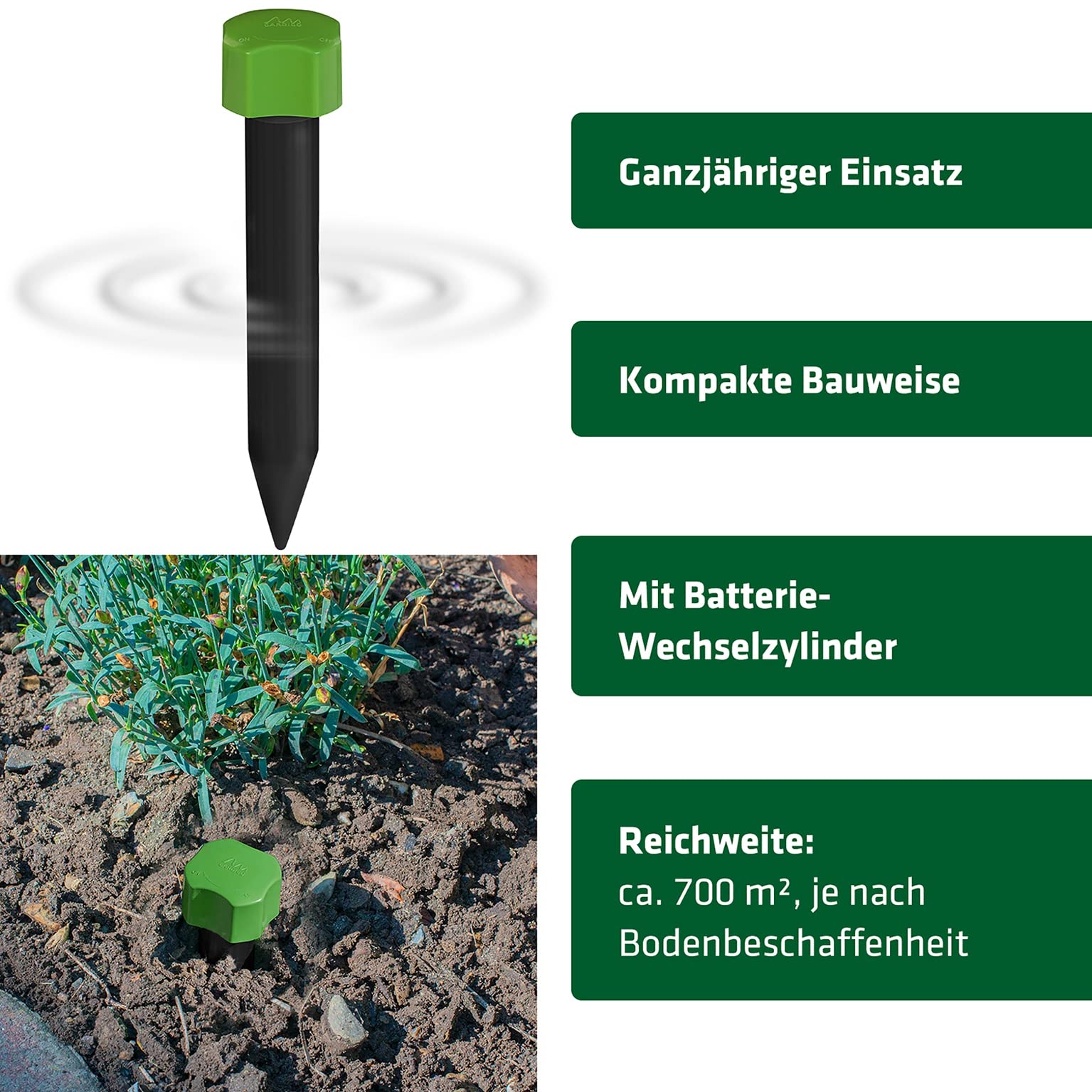 gardigo-m-use-feind-maulwurfschreck-mini-4er-set-batterie-400-hz image 2