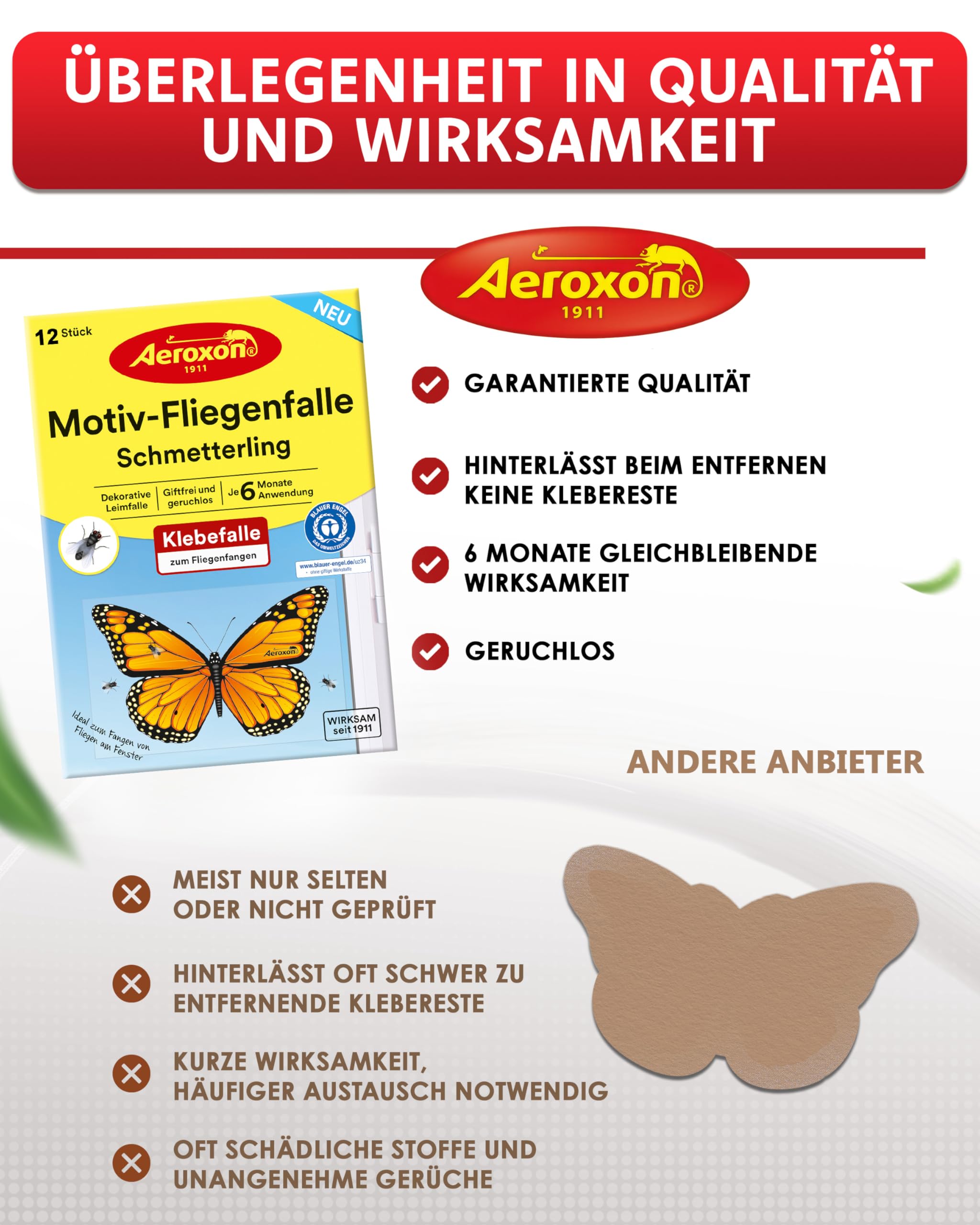 aeroxon-motiv-fliegenfalle-schmetterling-12er-fenster-klebefalle image 6