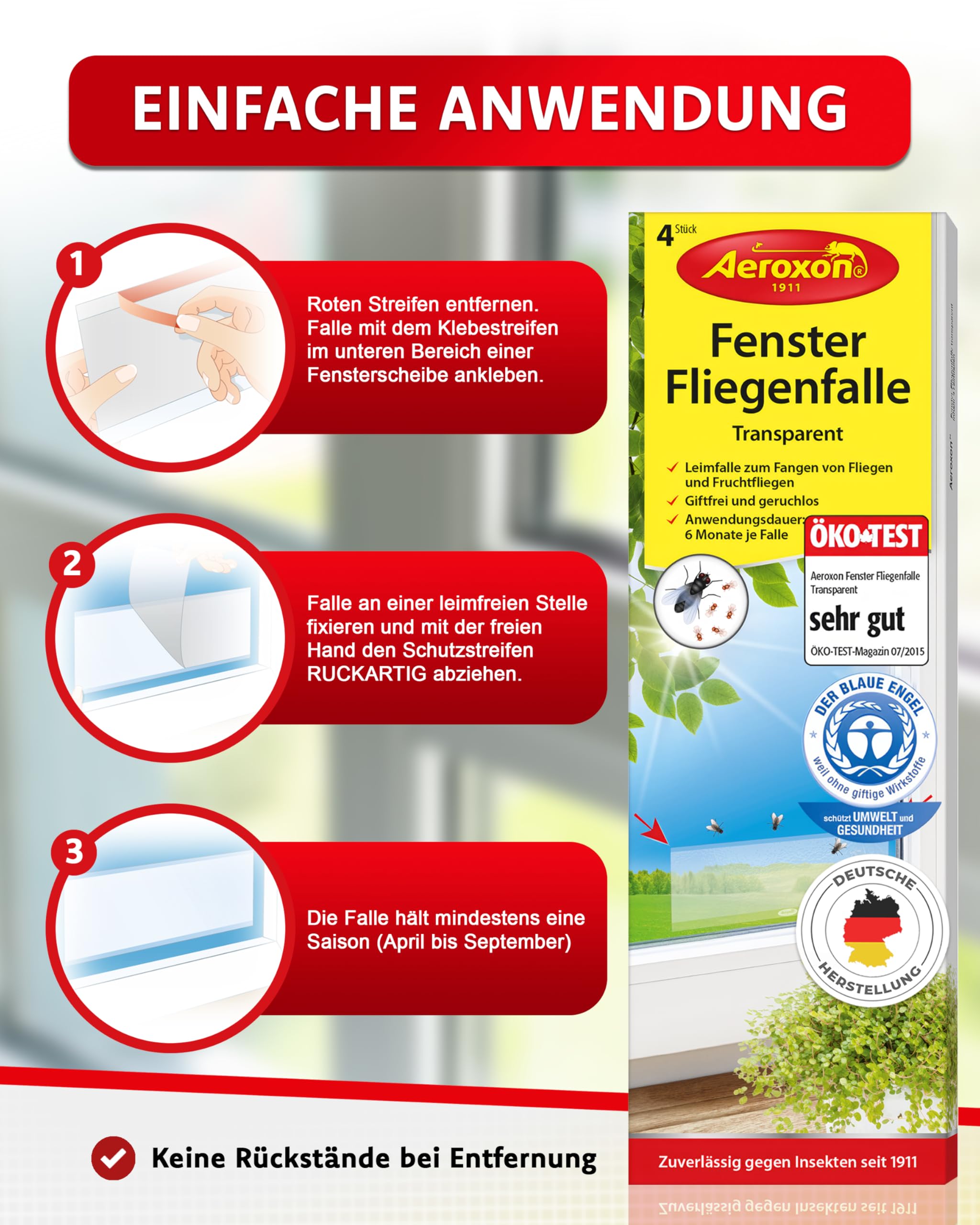 aeroxon-fenster-fliegenfalle-16-st-ck-transparent-ohne-gift image 3