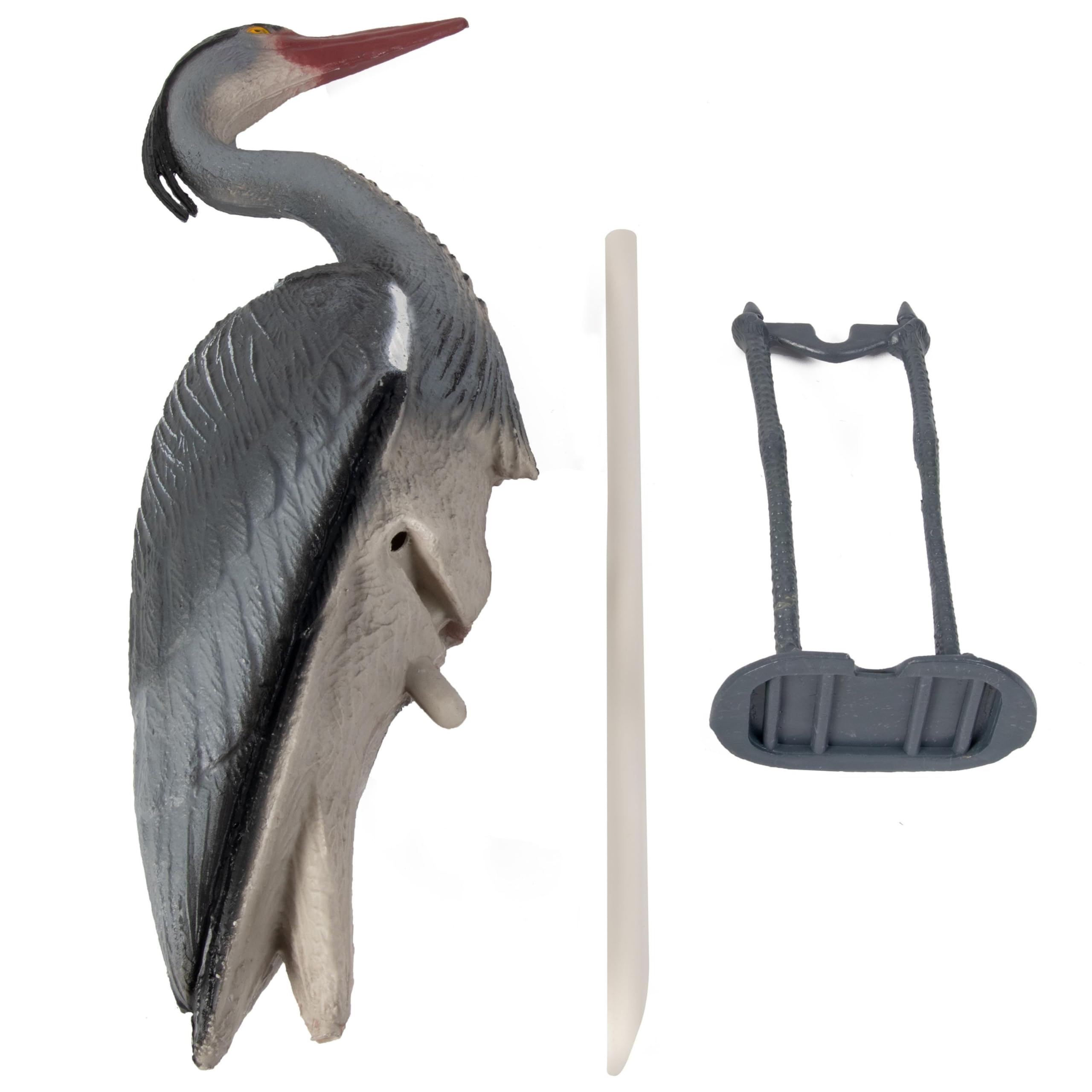 gardigo-vogel-frei-fischreiher-figur-mit-erdspie-teich image 3