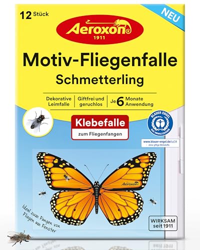 aeroxon-motiv-fliegenfalle-schmetterling-12er-fenster-klebefalle image 8