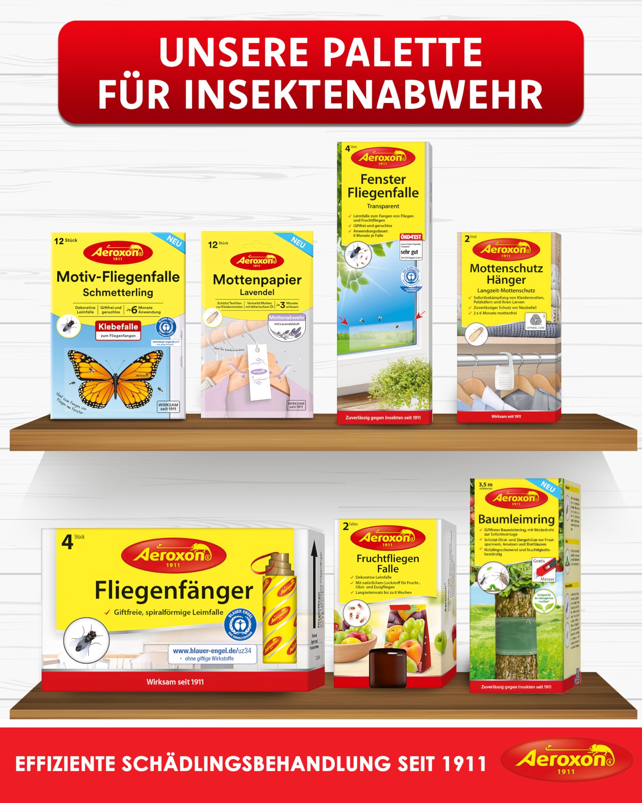 aeroxon-motiv-fliegenfalle-schmetterling-12er-fenster-klebefalle image 7