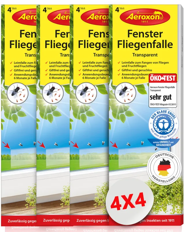 aeroxon-fenster-fliegenfalle-16-st-ck-transparent-ohne-gift image 1
