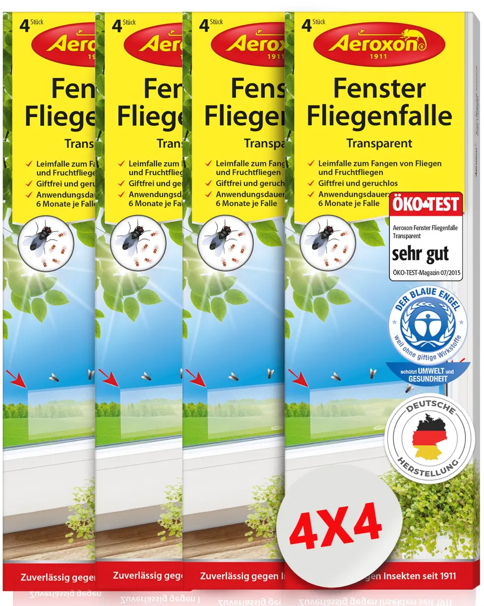 aeroxon-fenster-fliegenfalle-16-st-ck-transparent-ohne-gift image 1