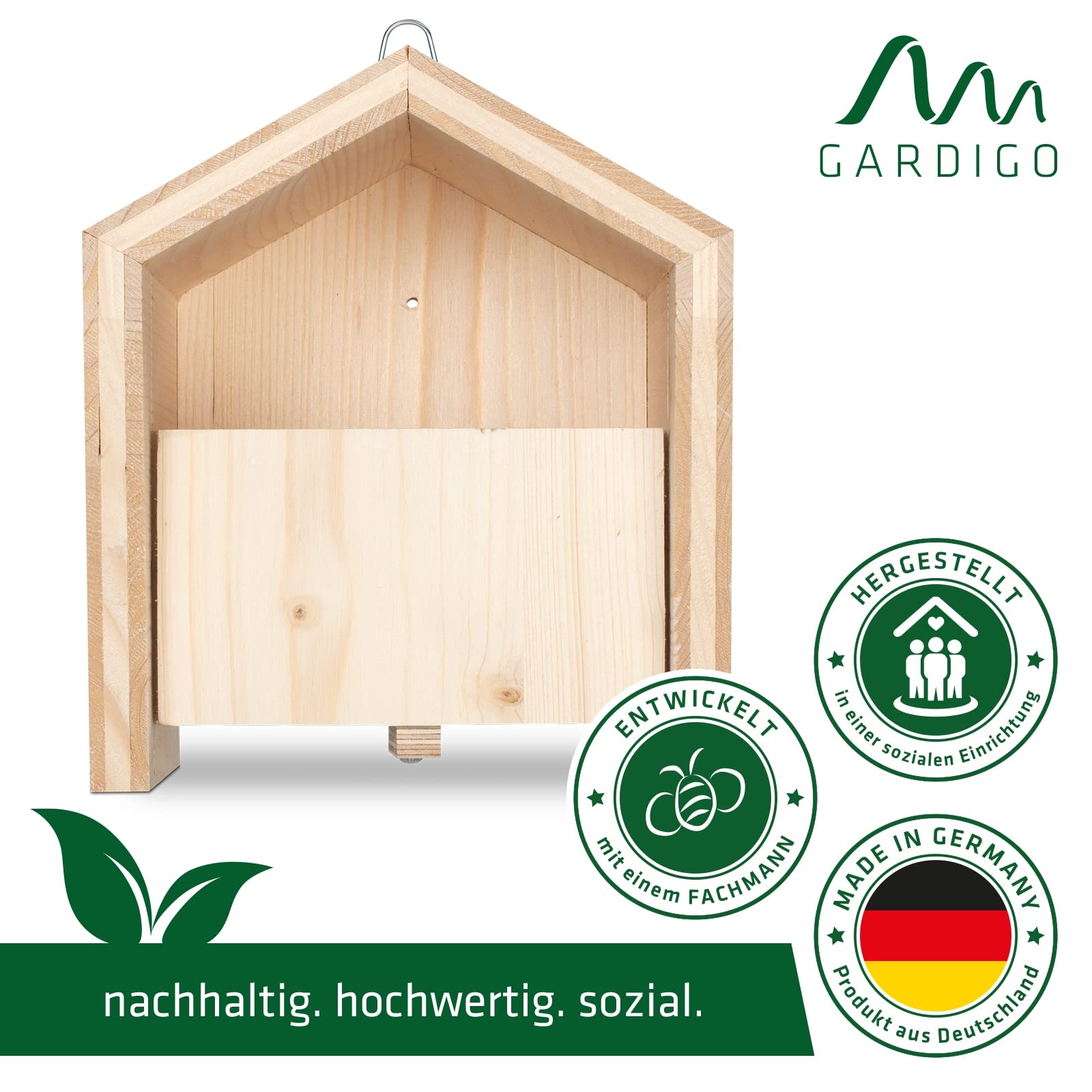 gardigo-tier-haus-nistkasten-halbho-hle-rotkehlchen-holz image 2