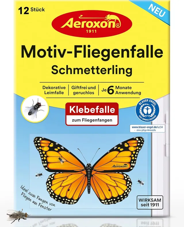 aeroxon-fenster-fliegenfalle-12-st-ck-schmetterling-6-monate image 1