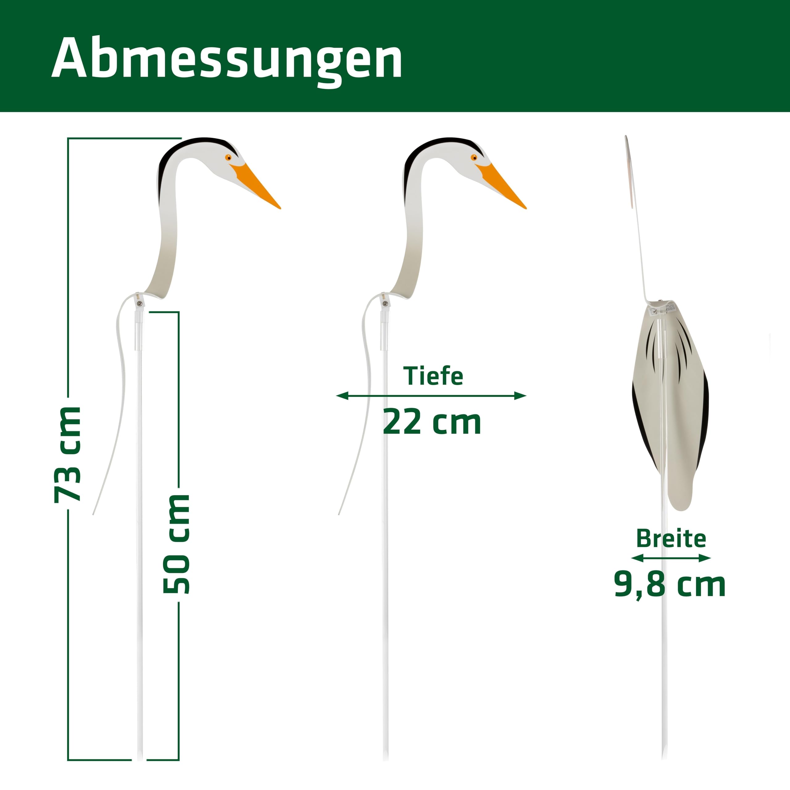 gardigo-vogel-frei-fischreiher-abwehr-twist-gartenfigur-2er-set-teich image 5