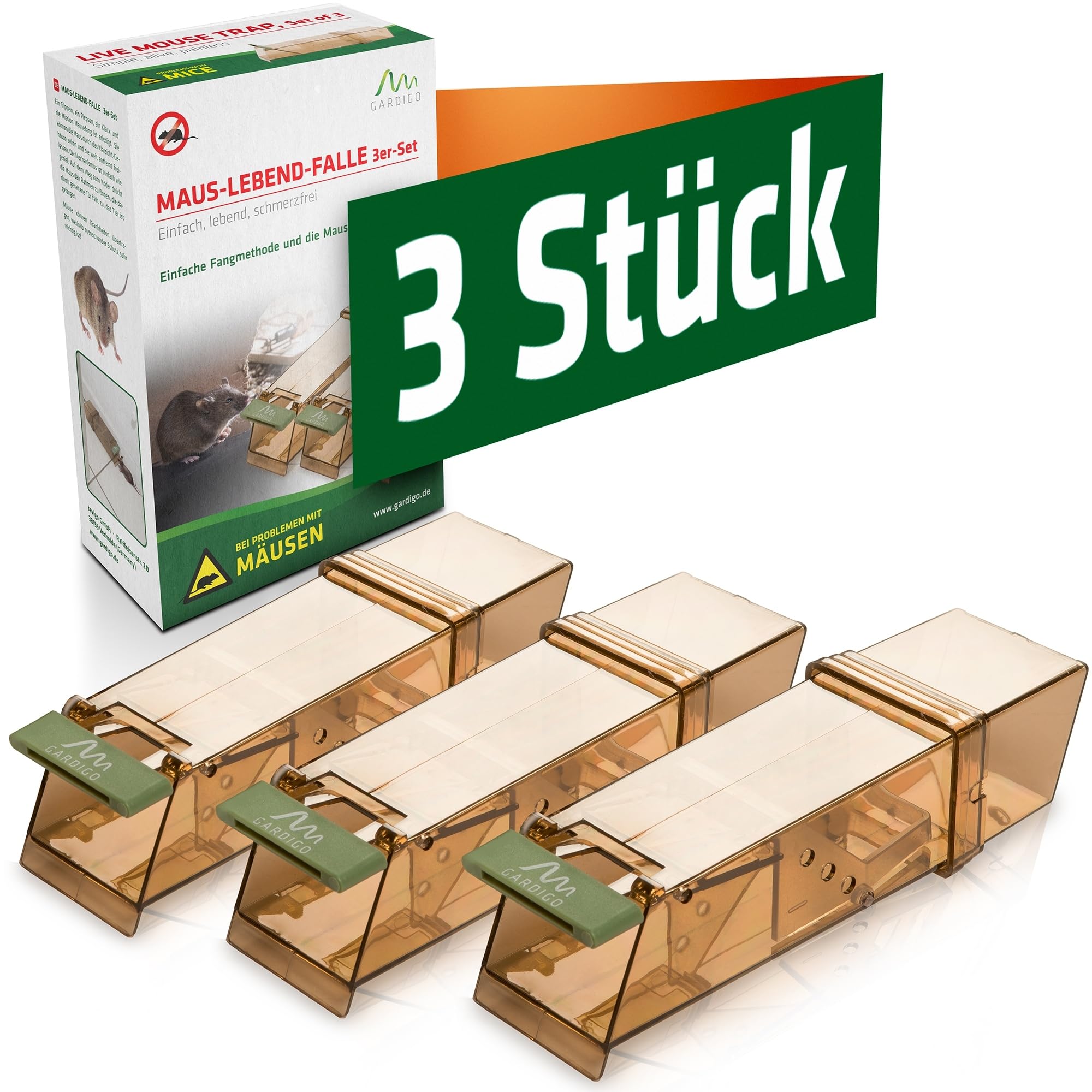 gardigo-m-use-feind-lebendfalle-3er-set-transparent-tierfreundlich image 1