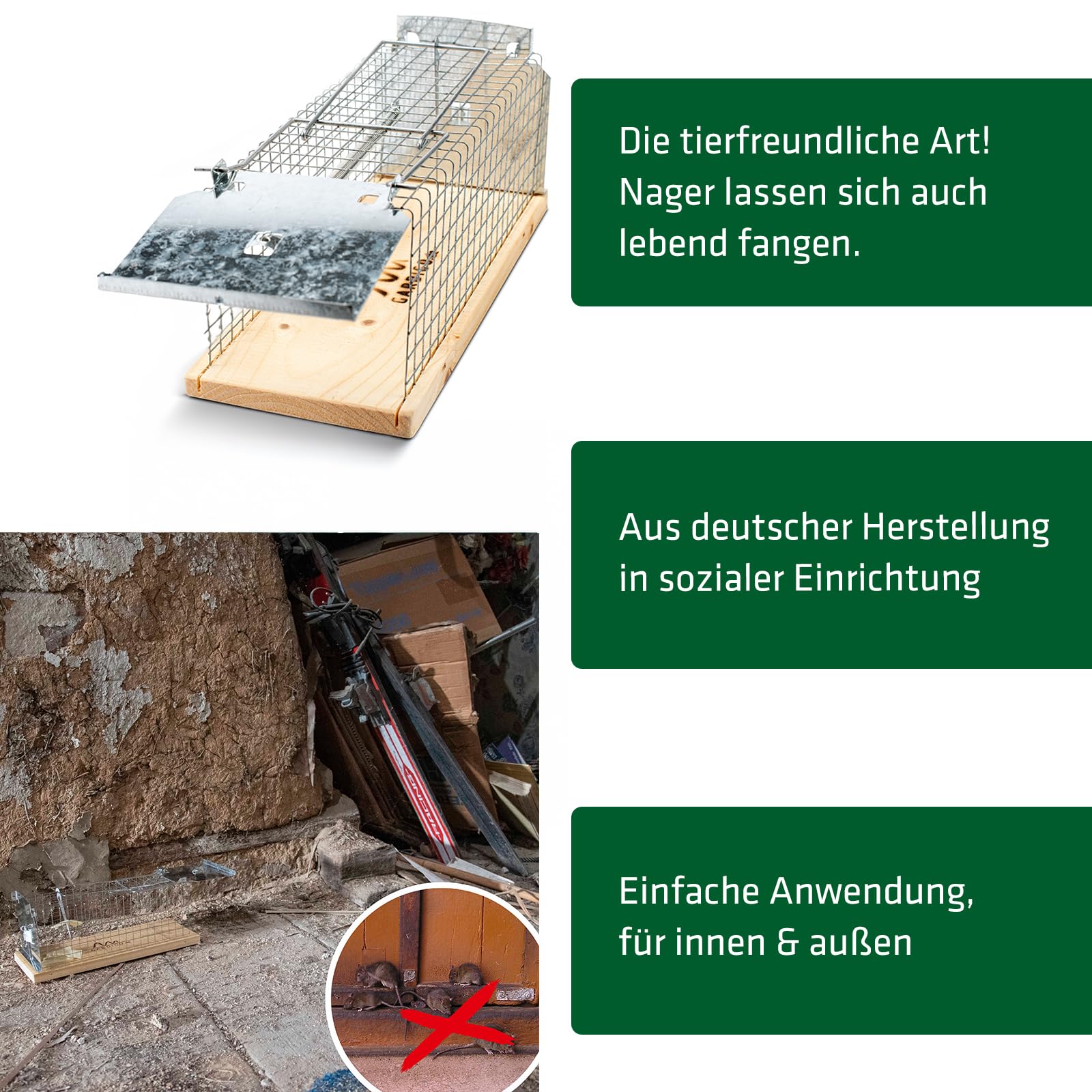 gardigo-m-use-feind-rattenfalle-lebend-2er-set-holz-metall image 6