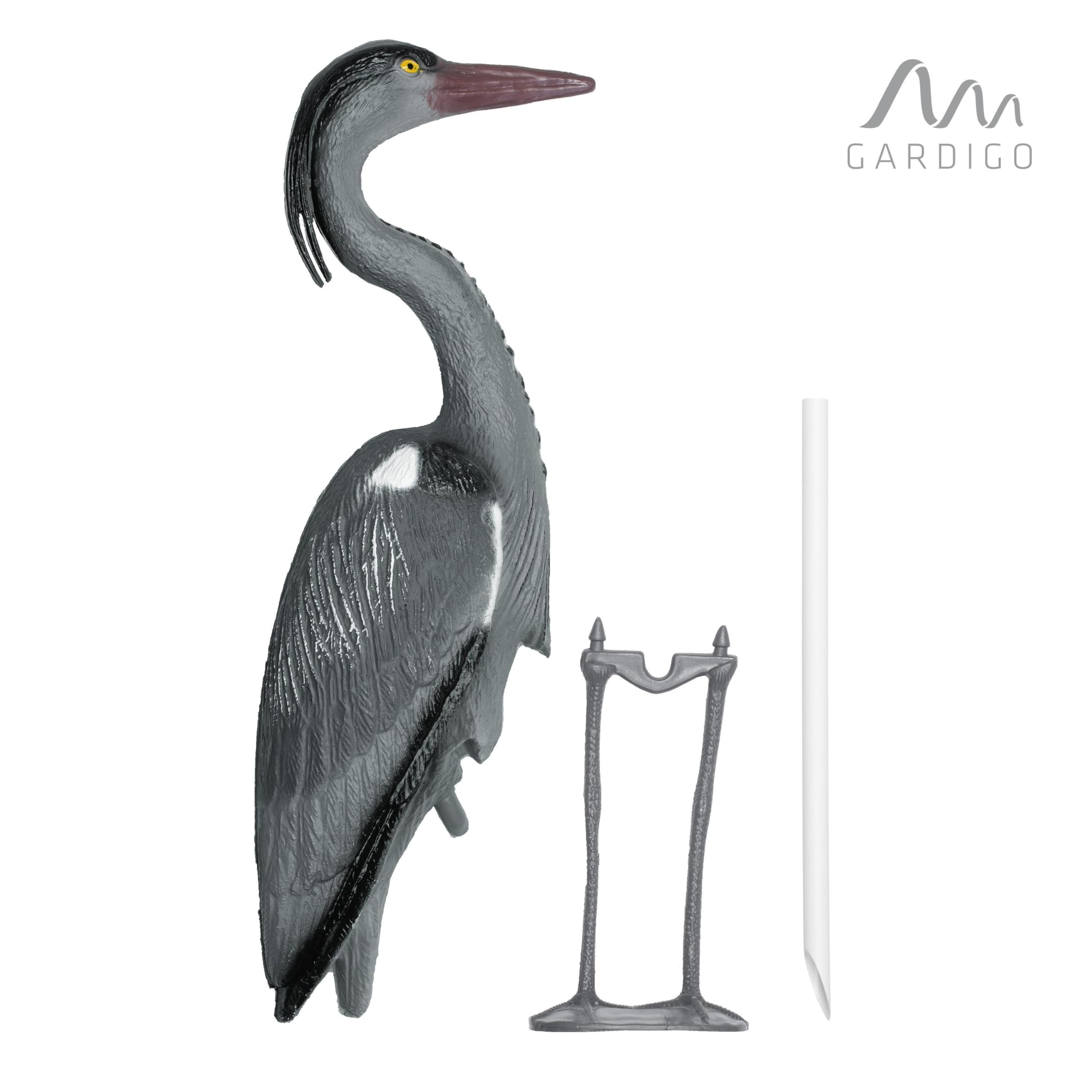 gardigo-vogel-frei-fischreiher-figur-mit-erdspie-teich image 7